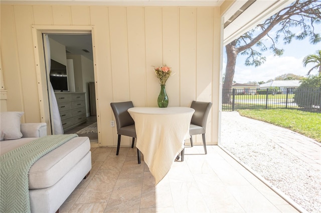 view of dining room