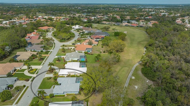 drone / aerial view with a residential view