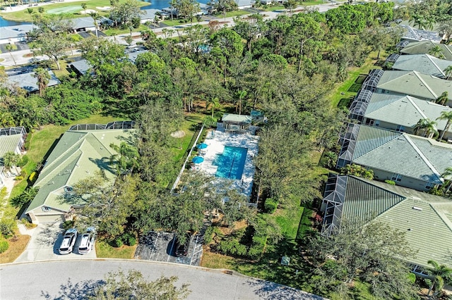 drone / aerial view featuring a residential view