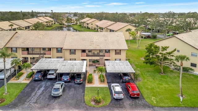 bird's eye view with a residential view