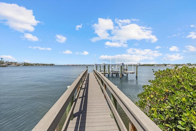 1364 Point Crisp Rd, Sarasota, FL 34242 - view of dock featuring a water view and boat lift