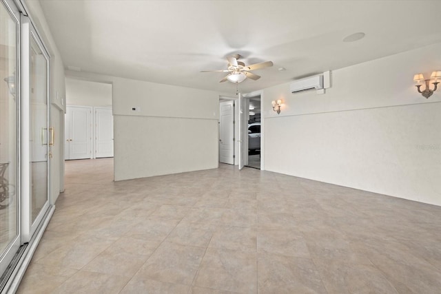 1364 Point Crisp Rd, Sarasota, FL 34242 - unfurnished room with a ceiling fan and a wall unit AC