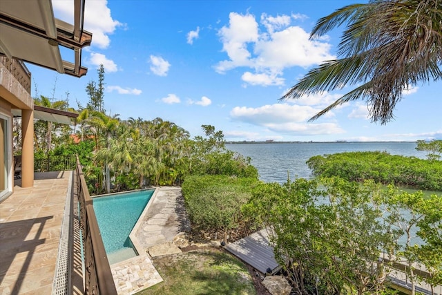 1364 Point Crisp Rd, Sarasota, FL 34242 - view of pool featuring a water view