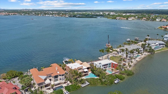 1364 Point Crisp Rd, Sarasota, FL 34242 - bird's eye view with a water view
