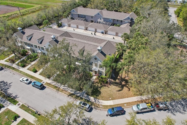 bird's eye view with a residential view