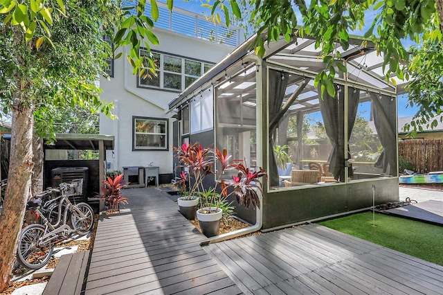 view of sunroom / solarium