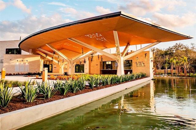 view of home's community featuring a water view