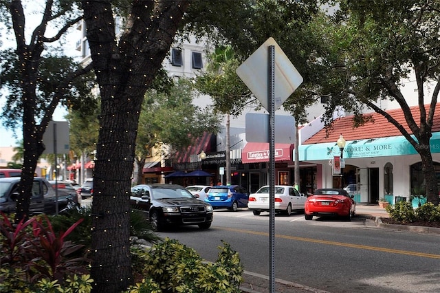 view of road featuring curbs and sidewalks