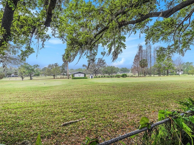 view of community with a yard