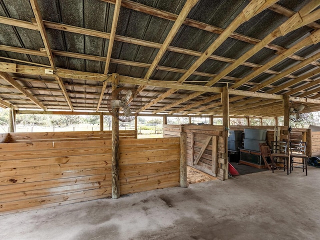 view of horse barn