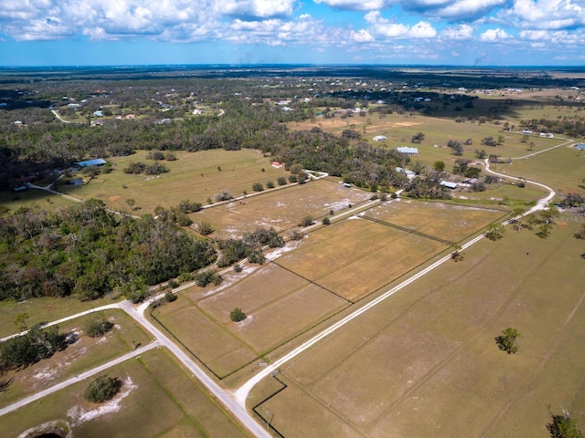 bird's eye view with a rural view