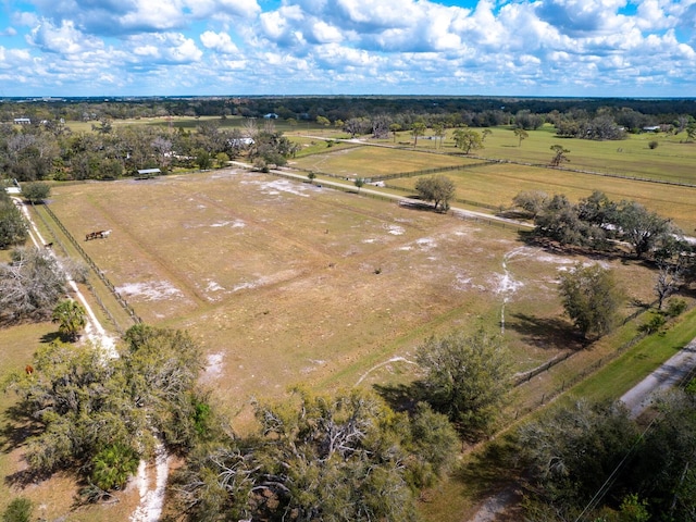 drone / aerial view featuring a rural view