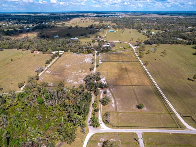 drone / aerial view featuring a rural view