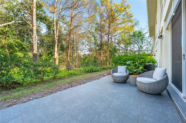 view of patio with central AC