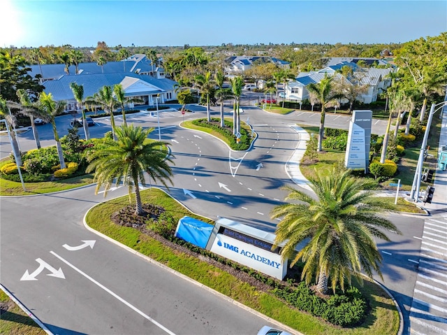 bird's eye view with a residential view