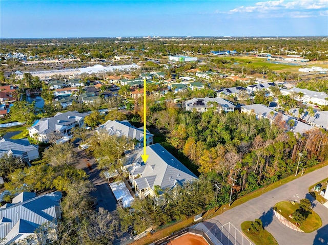 birds eye view of property featuring a residential view