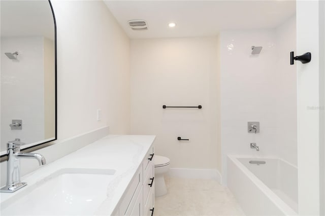 280 Hidden Bay Dr Unit 202, Osprey, FL 34229 - full bath featuring vanity, toilet, recessed lighting, tile patterned floors, and baseboards