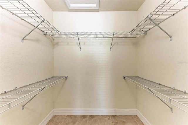 view of walk in closet