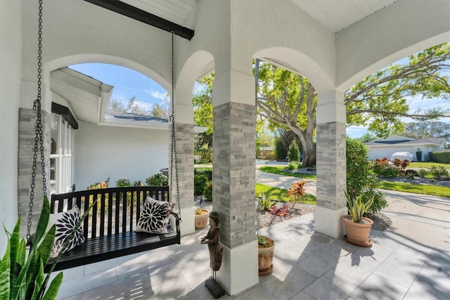 view of patio / terrace featuring a porch