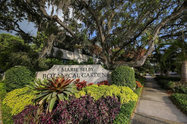 view of community sign