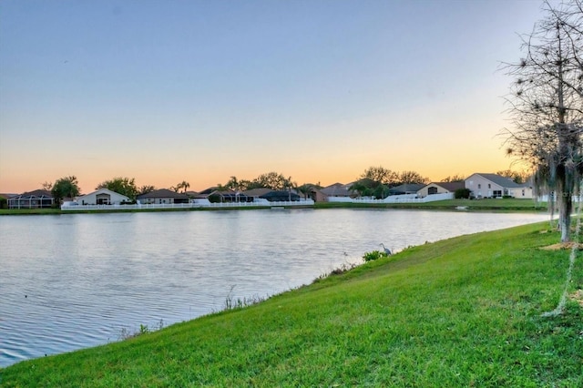 property view of water with a residential view