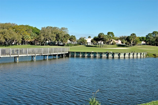 view of water feature featuring view of golf course