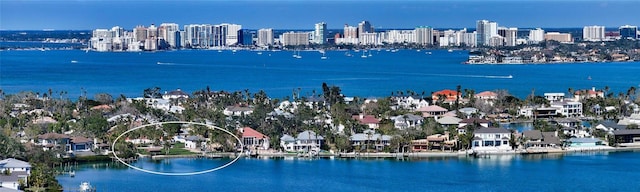 water view with a view of city