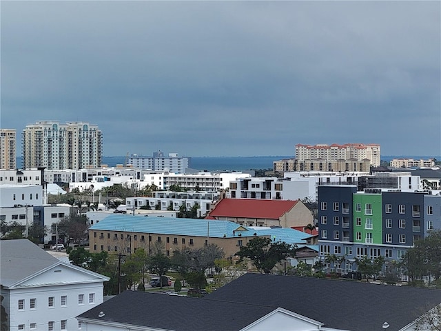 bird's eye view featuring a city view