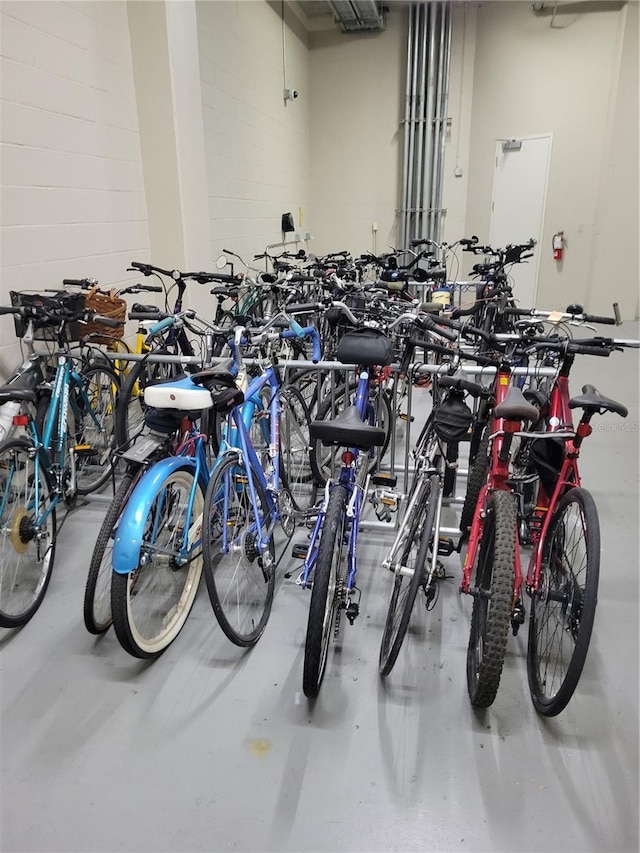 garage with bike storage