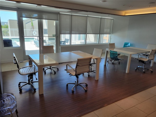1771 Ringling Blvd Unit 902, Sarasota, FL 34236 - home office with tile patterned flooring and french doors