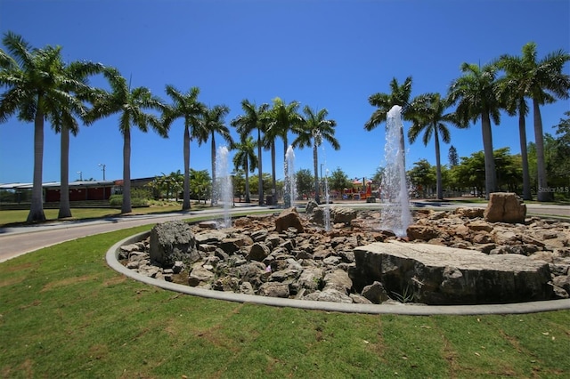 view of community with a lawn