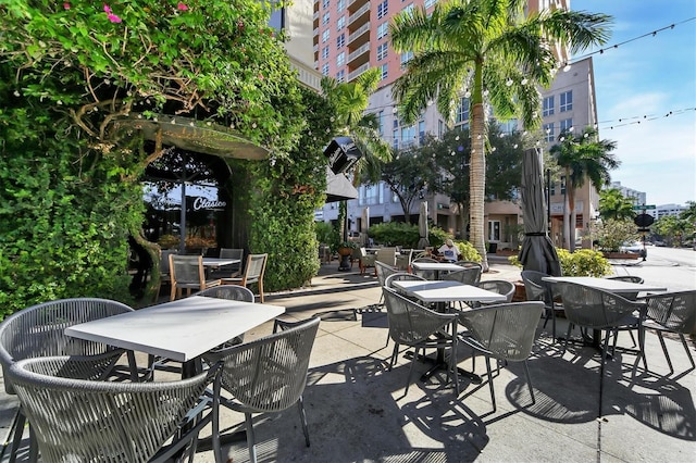 view of patio with outdoor dining area