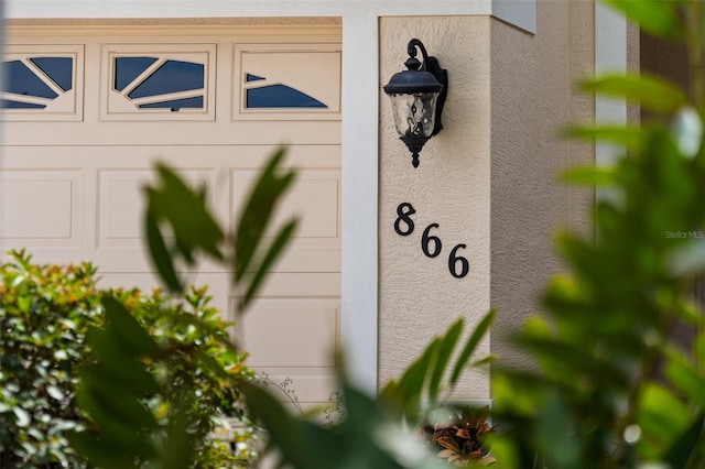 exterior details with stucco siding