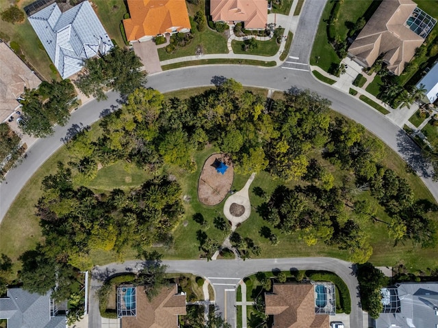 bird's eye view with a residential view