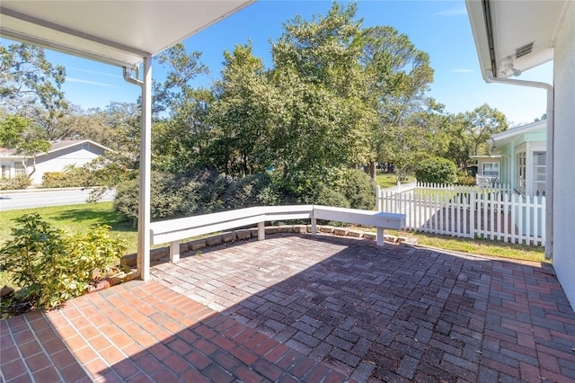 view of patio / terrace with fence