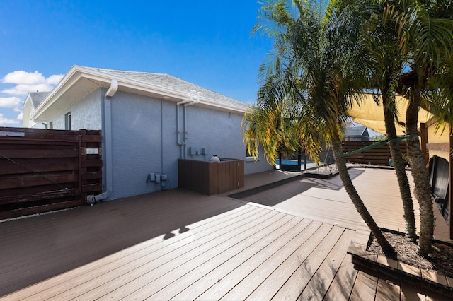 wooden deck with fence