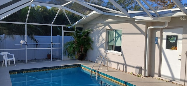 3013 Yarmouth Dr W, Bradenton, FL 34205 - view of pool with glass enclosure and a patio
