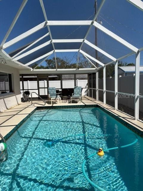 3013 Yarmouth Dr W, Bradenton, FL 34205 - view of pool featuring a lanai and a patio area