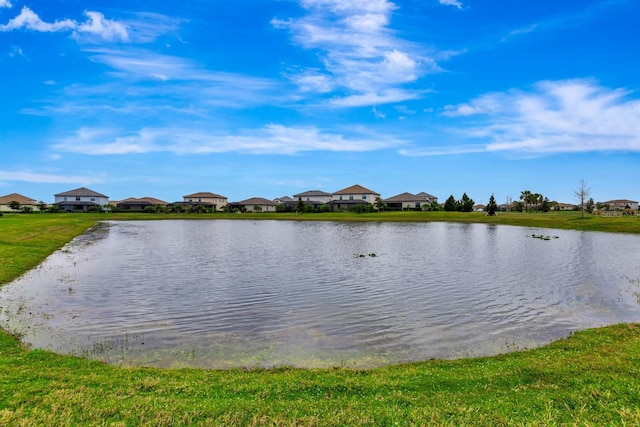 property view of water featuring a residential view