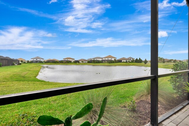 view of water feature featuring a residential view