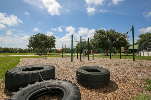 view of property's community featuring playground community