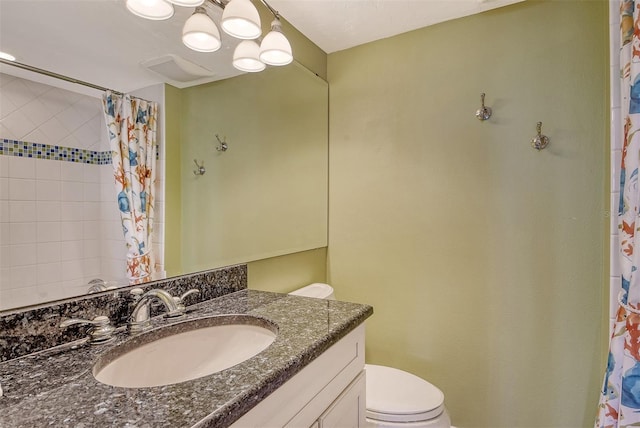8779 Midnight Pass Rd Unit 406H, Sarasota, FL 34242 - bathroom with vanity, toilet, and a shower with curtain