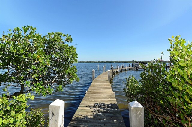 8779 Midnight Pass Rd Unit 406H, Sarasota, FL 34242 - dock area featuring a water view