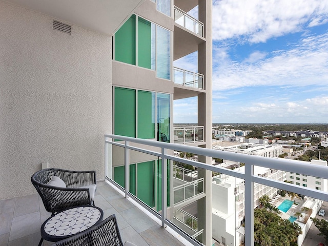 balcony with visible vents