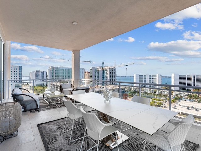 balcony featuring a view of city