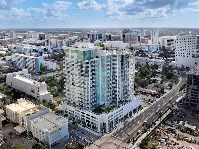 birds eye view of property featuring a view of city