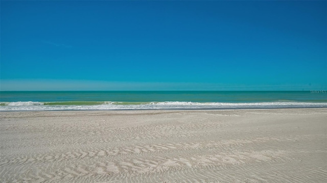 property view of water with a beach view