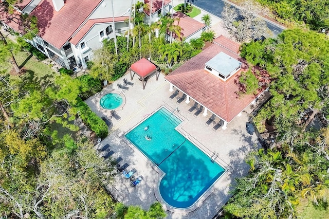 birds eye view of property