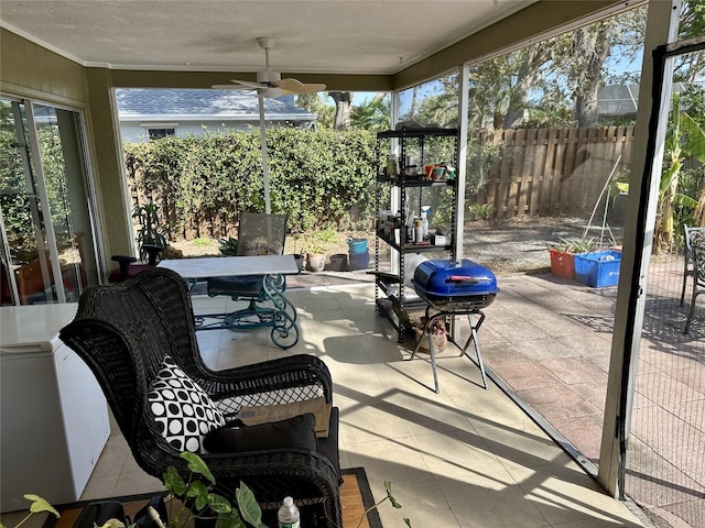 1805 Springwood Dr, Sarasota, FL 34232 - sunroom / solarium with ceiling fan