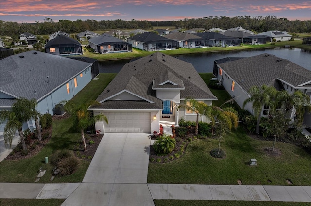 drone / aerial view featuring a residential view